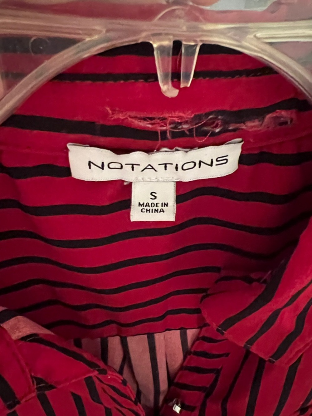 Notations Button-up Collared Blouse - Picture 6 of 6